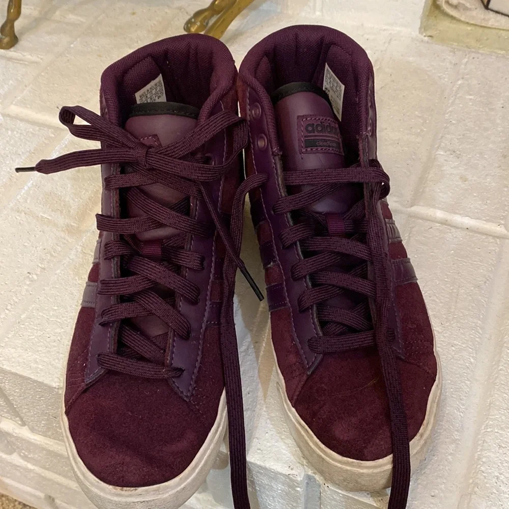 Purple Adidas neo ankle suede shoes - Picture 3 of 12